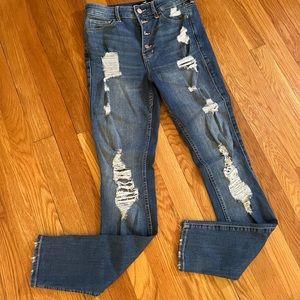 hollister Ripped High rise skinny jeans